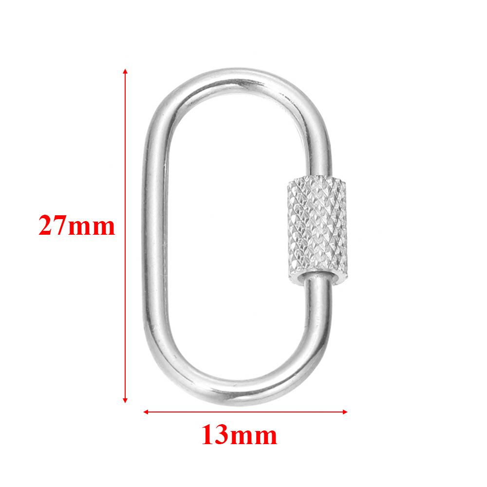 

4pcs Stainless Steel Gold Heart Star Screw Locking Clasps Big Carabiner Hooks for DIY Necklace Bracelet Keychain Making Supplies