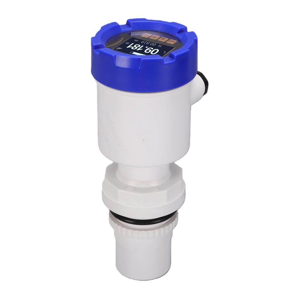 Ultrasonic Level Meter 0 to 5M Integrated LCD Display 4 to 20mA Output Digital Water Level Sensor Blue