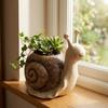 Cute Snail Planter Cartoon Creature Planter Multi-functional Snail Garden Ornament  Office