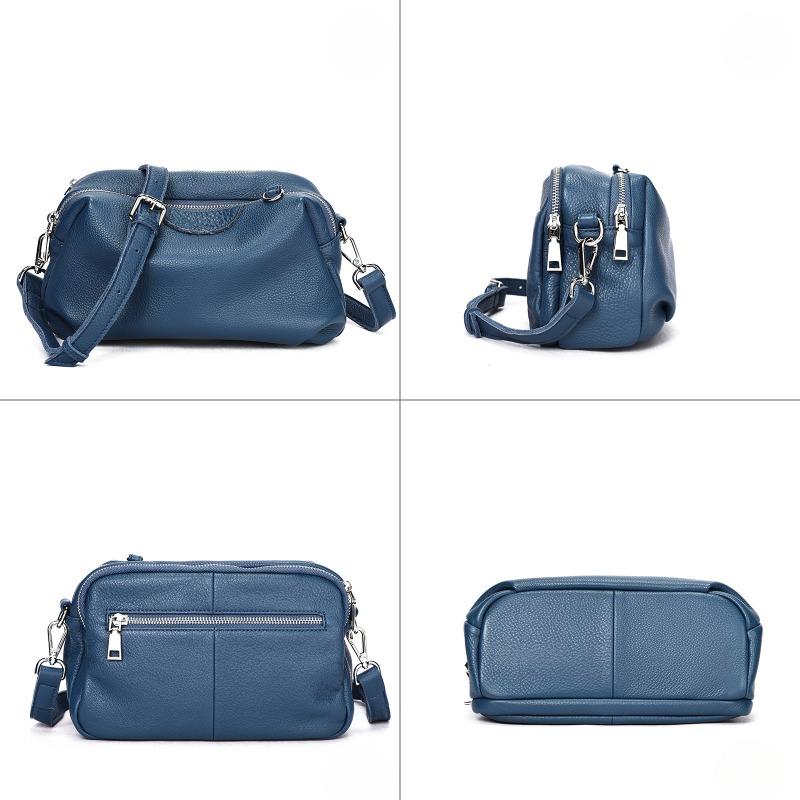 Die erste Schicht aus Rindsleder, kleine quadratische Tasche, weiches Leder, schräge Umhängetasche, alle lässigen Umhängetaschen