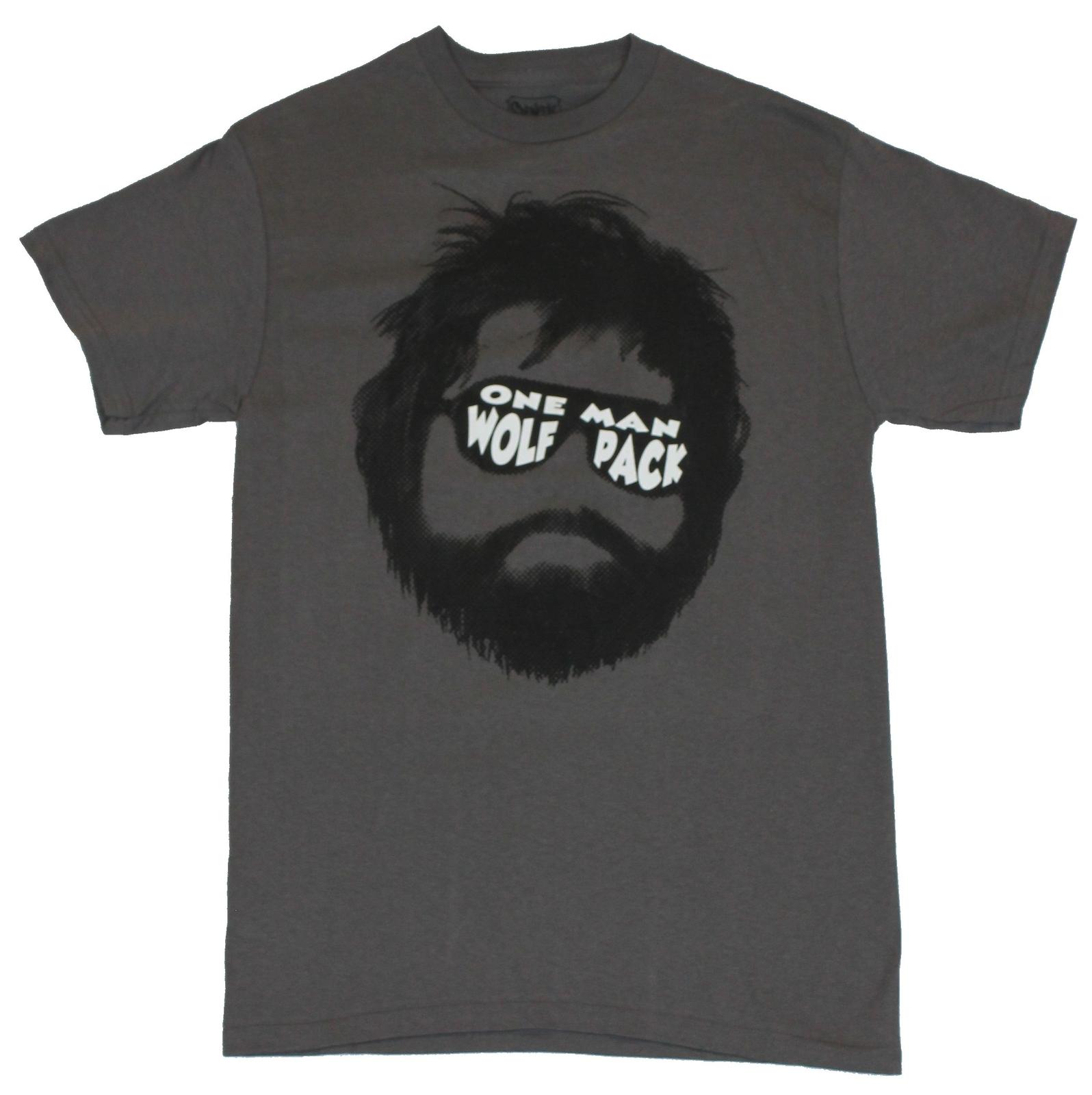 Hangover Adult New T-shirt One Man Wolf Pack Face Pic S