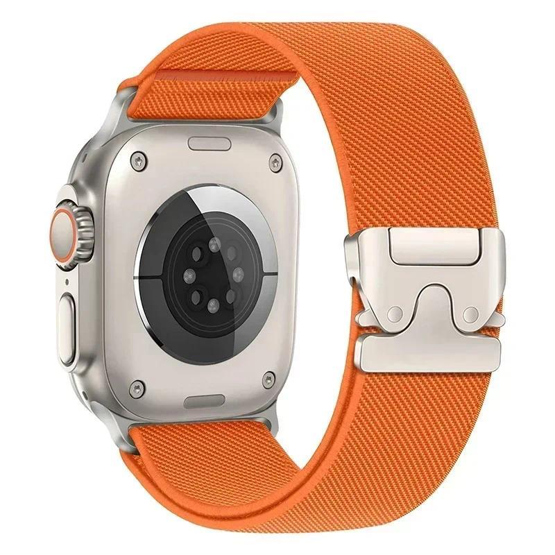 

Parachute Straps For Apple Watch ultra 3 2 Band 49mm 45mm 46mm 44mm 42mm 40mm 41mm correa Bracelet for IWatch 11 10 9 8 7 6 3 SE Series 10 11 46mm оранжевый