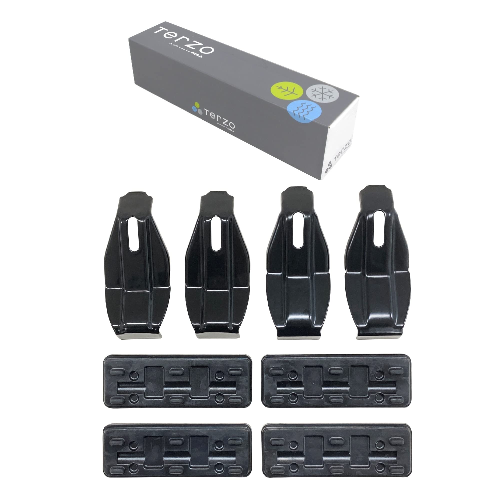 

Terzo Base Carrier Mounting Holder Set of for Toyota Aqua (by PIAA) 4, Black, (EH459) чёрный