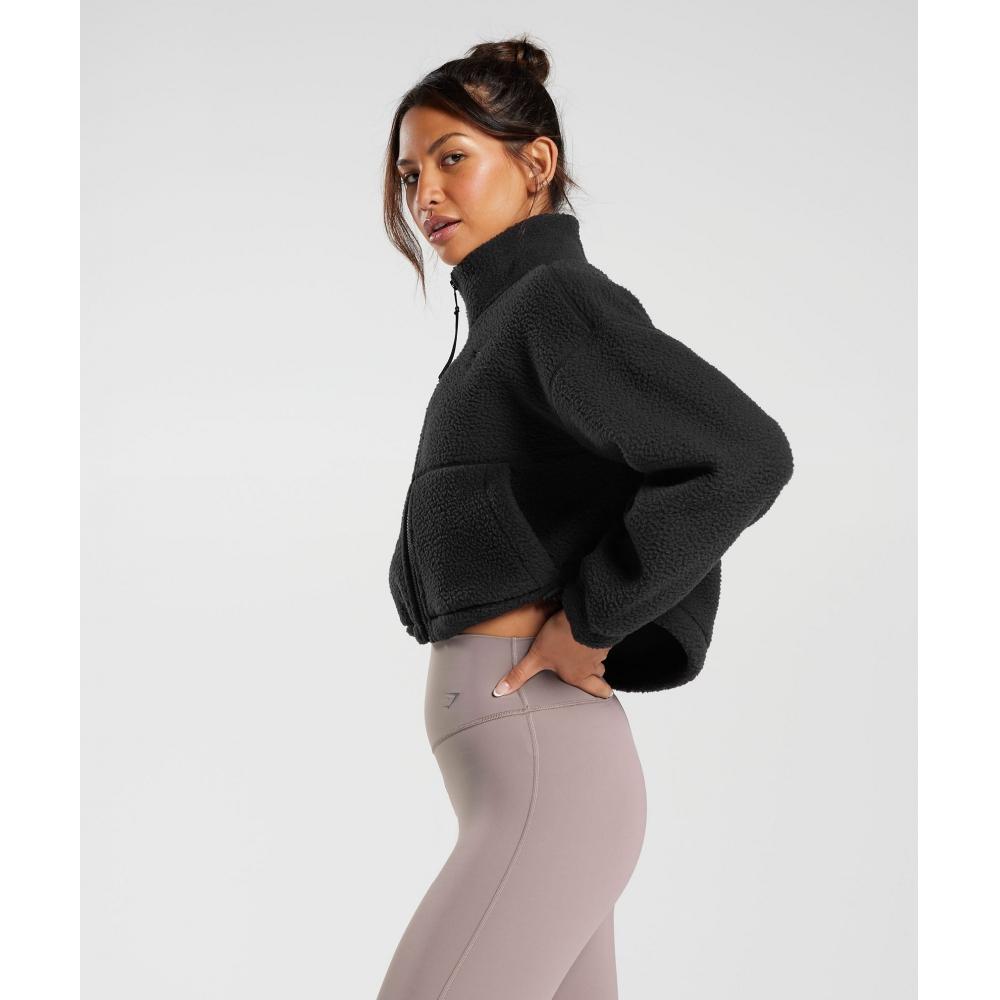 Gymshark Elevate Fleece Midi Jacket Black B5a7t Bb2j
