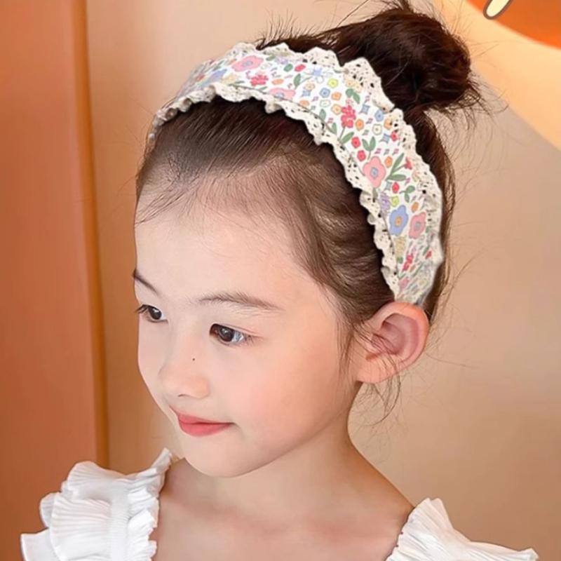 Broken Hair Arrangement Artifact Children'S Pastoral Style Headband Knitted Bangs Stickers Broken Flowers Girls Hair Stickers