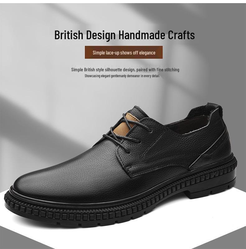 Nuove Scarpe Uomo in Vera Pelle Stringate Business Casual - Morbide, Traspiranti e Versatili per Primavera e Autunno.