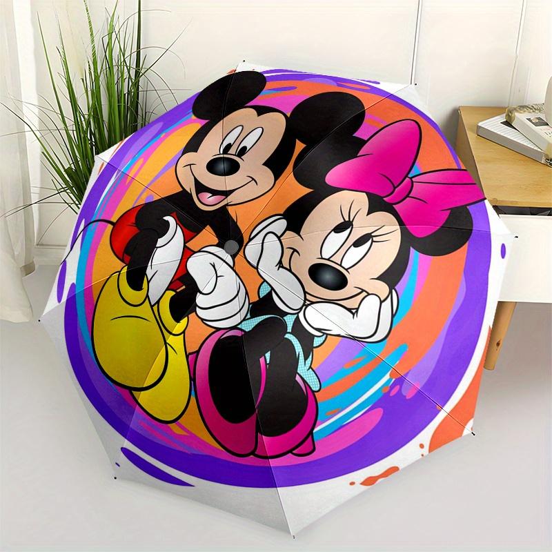 

Mickey Mouse,Minnie Mouse Automatic Umbrella - Tri-fold Portable Umbrella, Best Holiday Gift for Men and Women, Durable Iron Frame, Playful