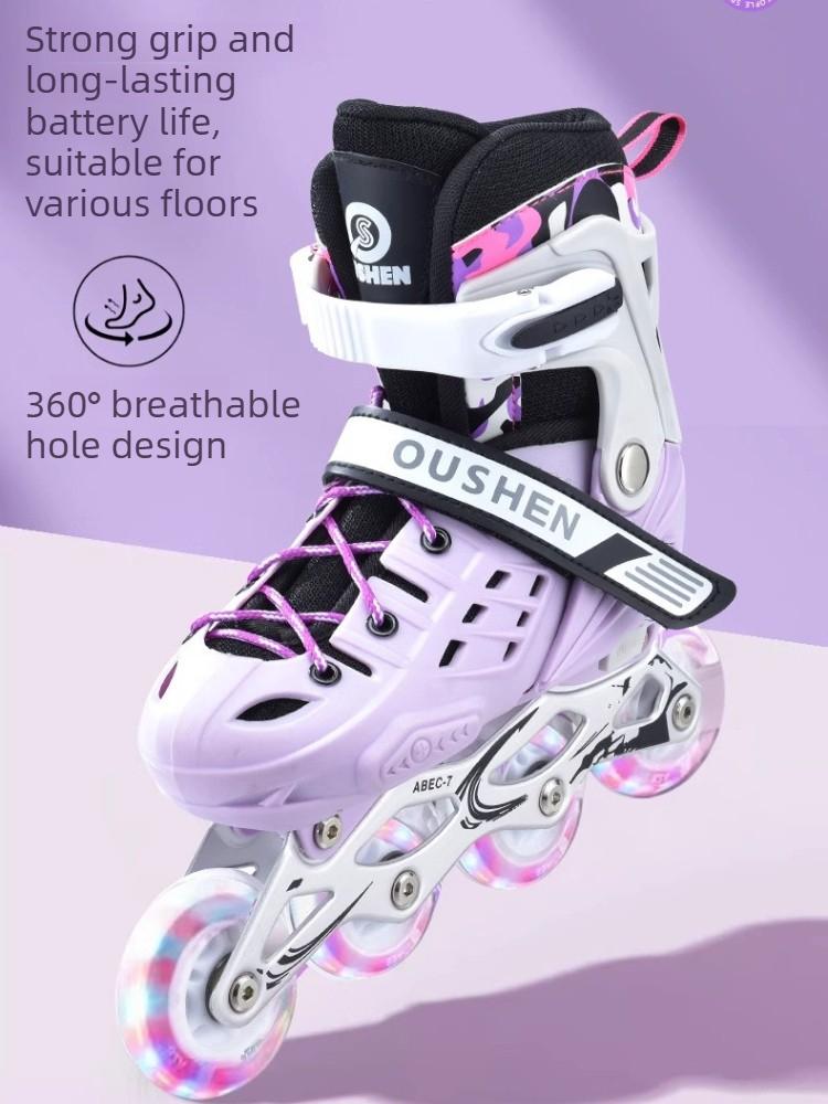Adjustable Size Hard Shell Ice Skates for Adults and Women, Roller Skates for Boys and Students, Beginner Set for Ice Skating and Roller Skating