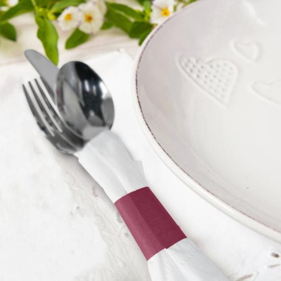 100PCS Napkin Ring Self-adhesive Strong Stickness Tightly Wraps Elegant Napkin Ring Set Home Party Supplies