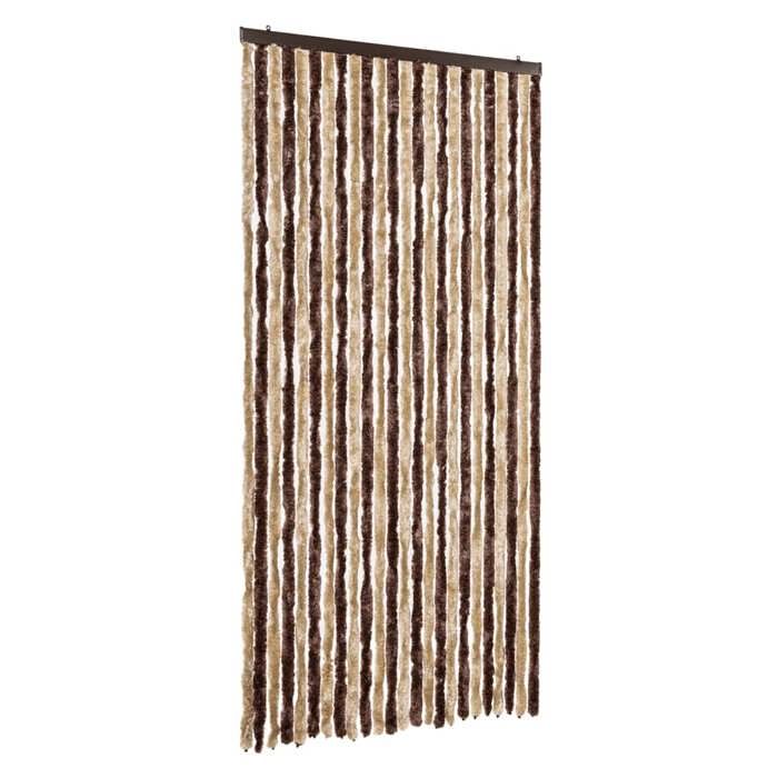 Rideau anti-mouches - vidaXL - 100x200 cm - Beige/Marron clair - Chenille - Intérieur