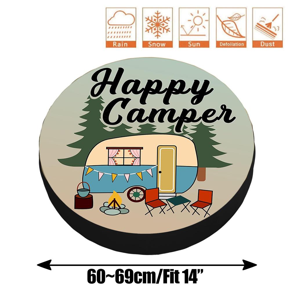 

Чехол на запасное колесо Happy Camper Dust-Proof 210D Oxford Аксессуары для шин, пожалуйста, выберите правильный размер для вашего автомобиля