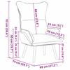 Armchair Dark Grey 69 x 74 x 93 cm Fabric and Plywood