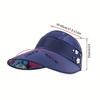 1pc Women'S Adjustable Sun Hat with Floral Embroidery - Protection, Lightweight & Breathable, Ideal for Beach, Casual Style, Beach Accessories