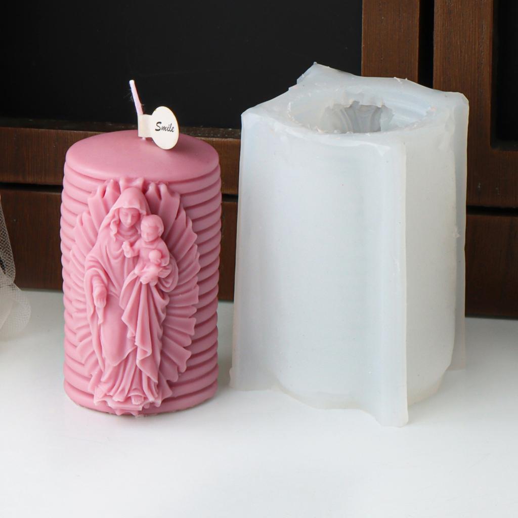 3D Silicone Mold Silicone Candle Mold Handmade Craft Mold Religious Statue Molds Silicone Material for DIY Hand-Making