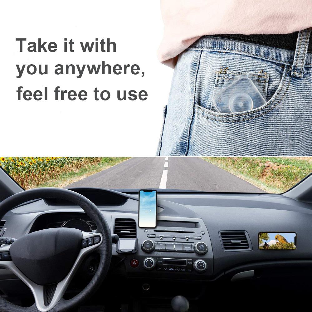 Nano Sticky Phone Holder Car Wall Mount Adhesive Grip Pad Set 4pcs