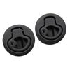 2PCS/4 Pieces Black 2inch Round Flush Pull Slam Latch Lift Slam Latch Hardware With Lock Key Kit For Boat RV Yacht Accessories