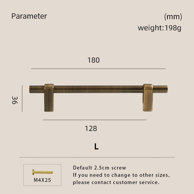 Dooroom Solid Brushed Brass Furniture Handles Modern Industrial Style Cupboard Wardrobe Dresser Shoe Drawer Cabinet Knobs