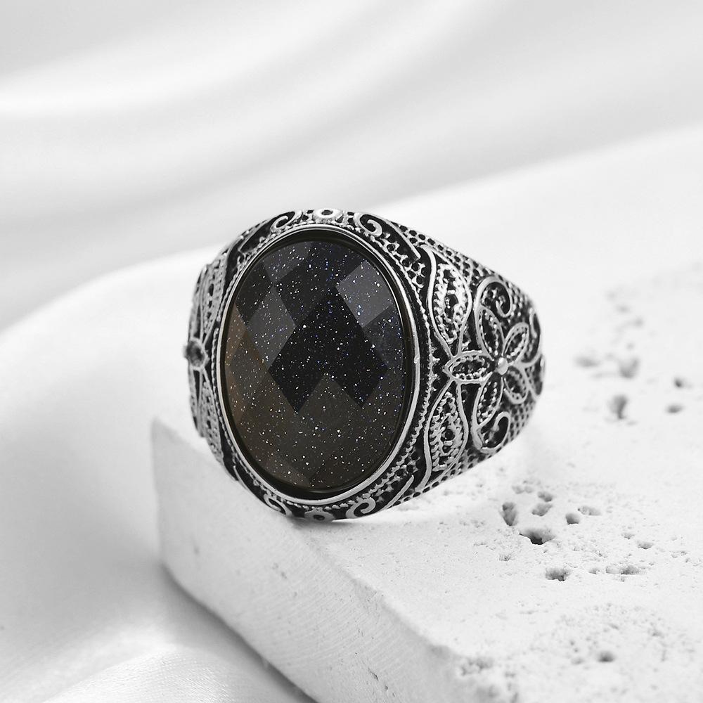 Pierścionek Odlew Personalizowany Moda Retro Sztuczny Kamień Kocie Oko Pierścionek 2025