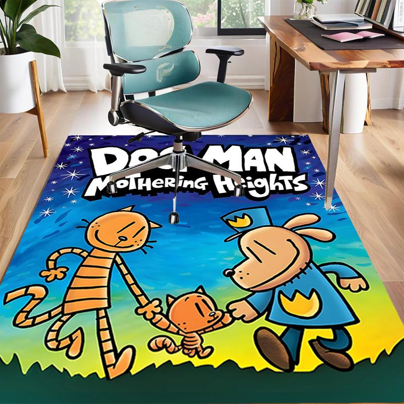 1pc DogMan2 Design Area Rug - Non-Slip, Soft & Cozy Floor Mat for Living Room, Bedroom, Office - Indoor/Outdoor Decorative Carpet