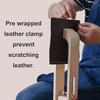 Tosnail Wood Leather Craft Hand Stitching Pony Horse Leather Clamp with Pre Wrapped Leather Clamp