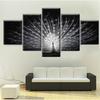 HD-Druck-Poster, 5 Stück, Tier, weißer Pfau, Wandkunst, Gemälde für modernes Wohnzimmer, Heimdekoration, Rahmen, Leinwandbilder, ohne Rahmen