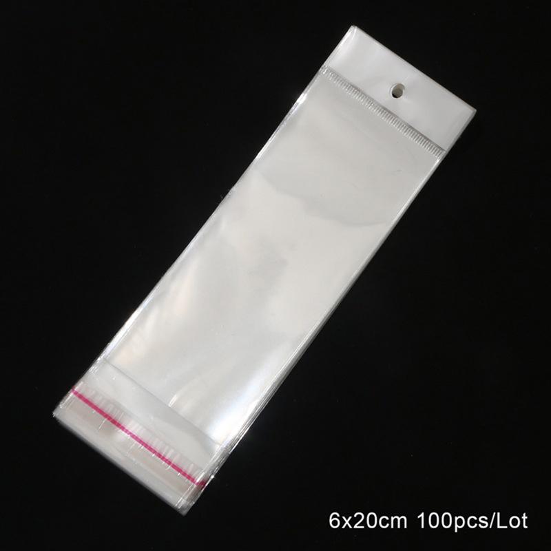 100Pcs Sealable Plastic Transparent Small Packaging Bag For Jewelry