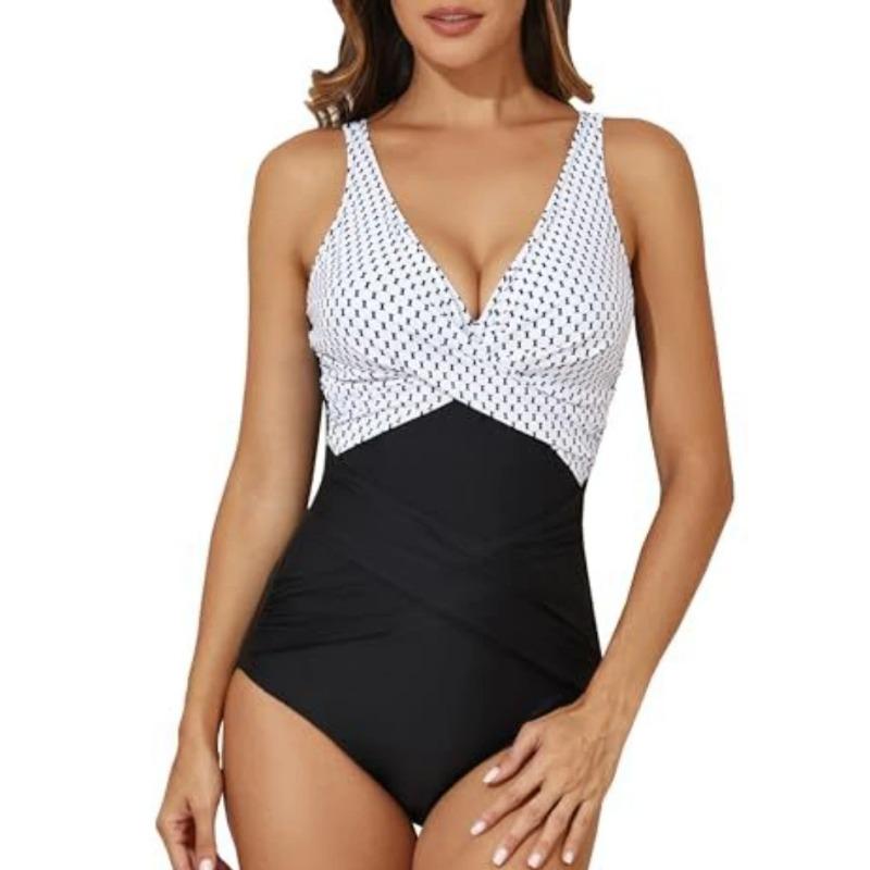 Vintage One Piece Swimsuit Sexy Printed Swimming Suit for Women Summer Monokini Swimwear Bathing Suits Boho Ladies Swimsuits