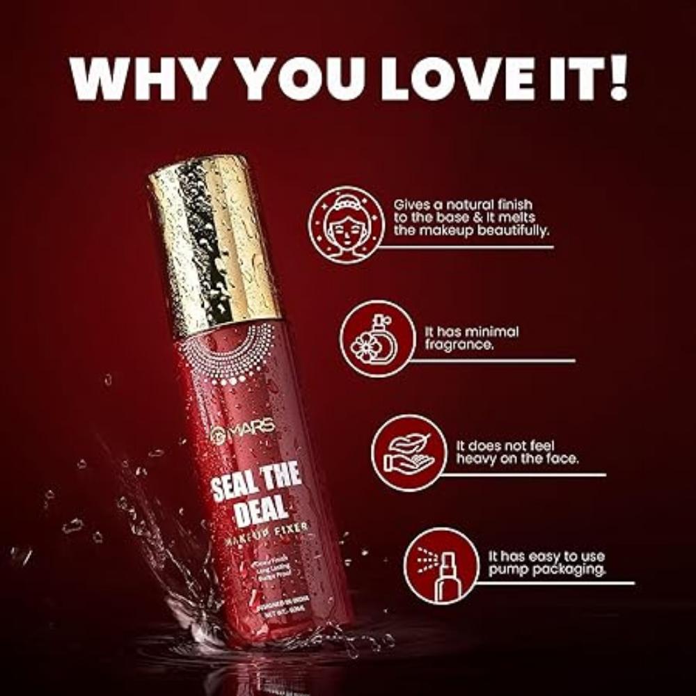 Long Lasting Makeup Fixer Spray with Hyaluronic Acid | Hydrating Dewy Base Setting Spray for Professional Face Make Up | Non Sticky | 60ml