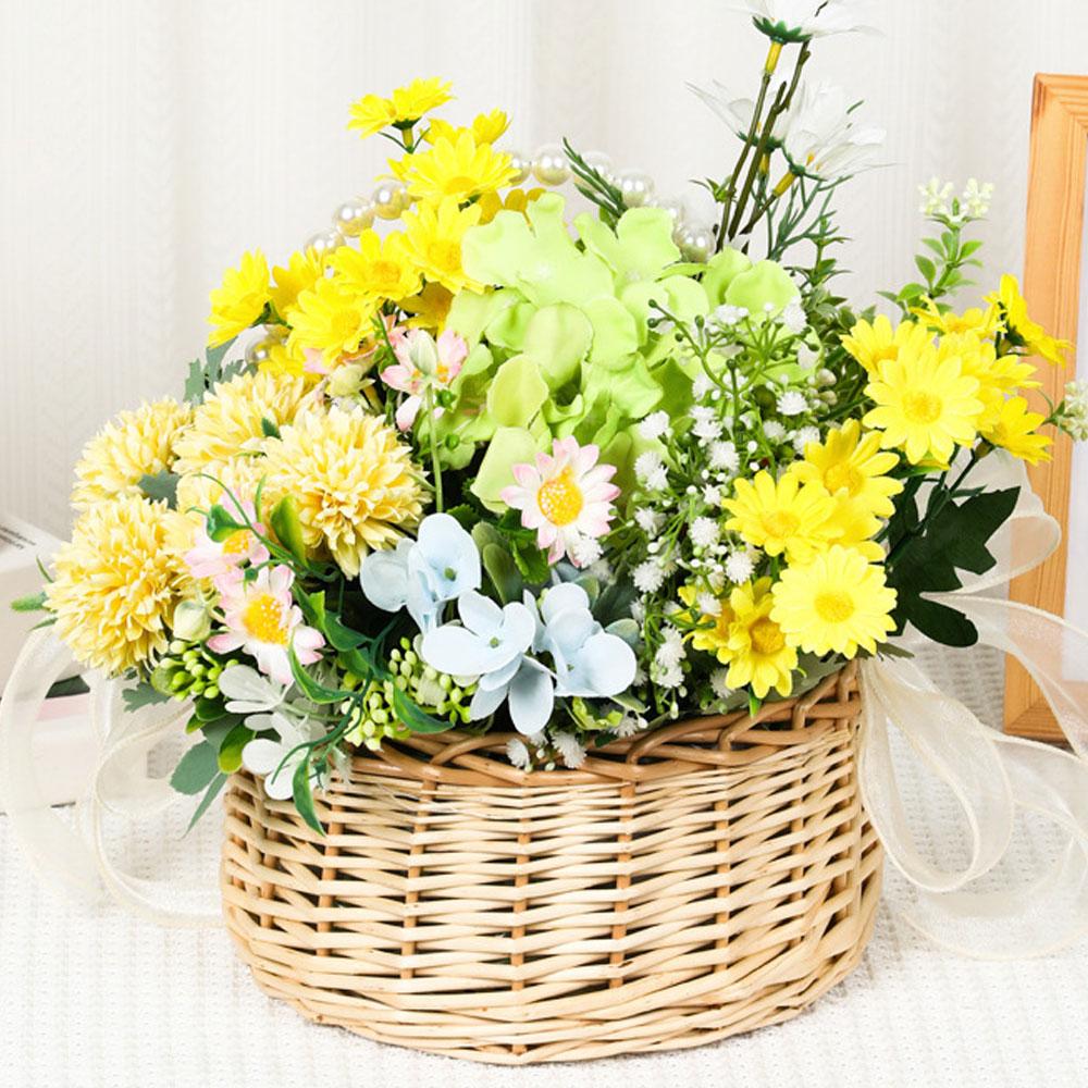 Woven Flower Basket Rattan Storage Basket Flower Girl Hand Basket Handmade Flower Basket For Home Wedding Decor
