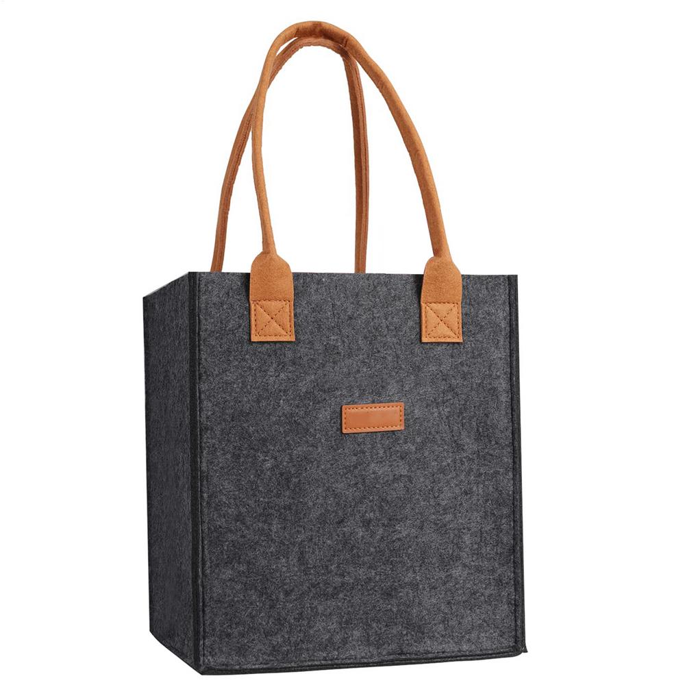 

6-отдельный держатель для бутылок для вина, пива, воды. Портативная войлочная сумка-переноска для винных бутылок с ручками для свадьбы, путешествия, пикника чёрный