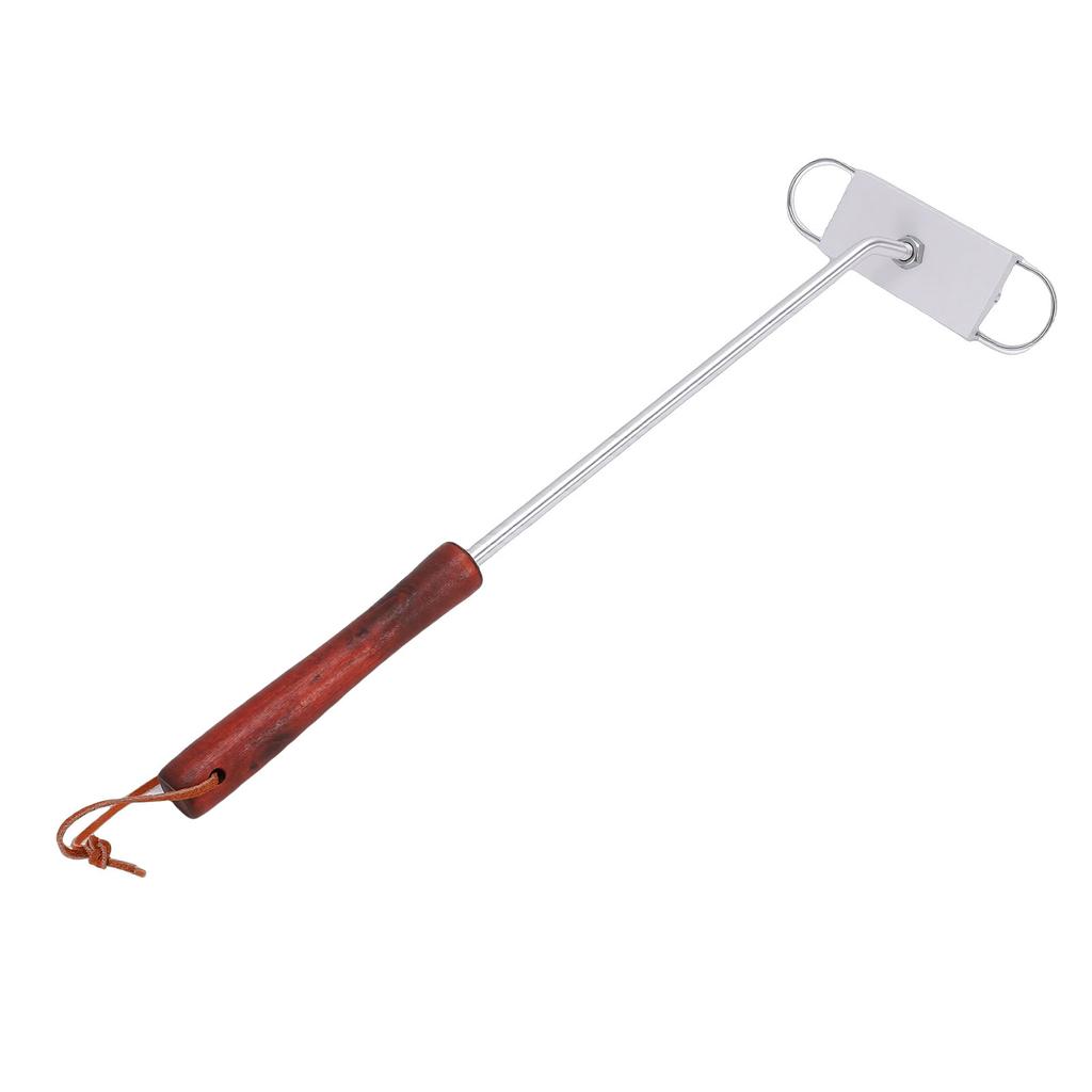 Grill Branding Iron Set with Wooden Handle, Interchangeable Letters for Steak Burger Marking, Stainless Steel Grill Branding Tool
