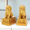 Lion Figurines, Desktop Decoration, Traditional Craft Multipurpose for , Polyresin, 2 Pcs.