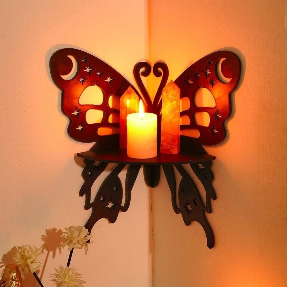 Floating Wall Mounted Shelf Hollow Out Wall Storage Shelf Butterfly Wall Corner Shelf Wall Corner