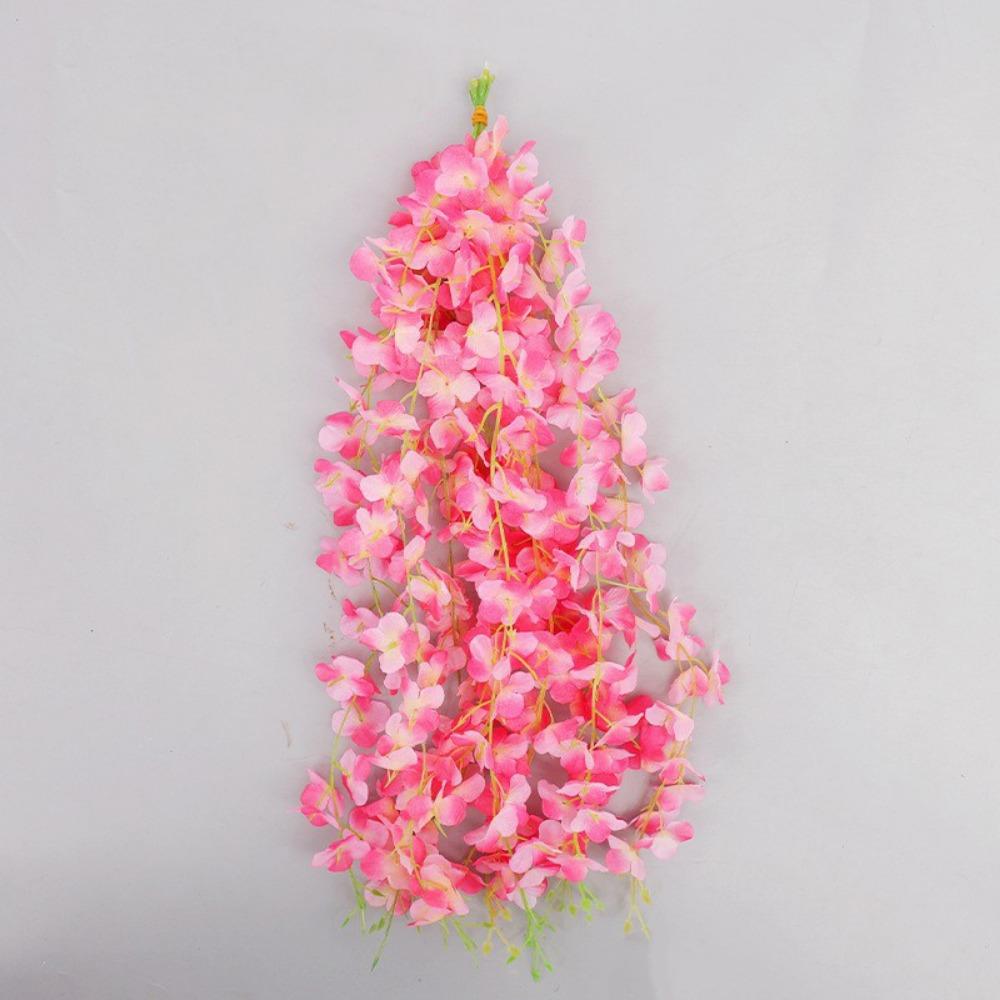 10PCS Multicolor Vine Wreath Silk Petals Flower Vine Garland Silk Flowers String  Scene Ornament
