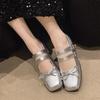 Fashion 2025 Designer Spring Women Mary Jane Shoes Fashion Square Toe Ladies Comfort Soft Sole Flats Women's Comfort Ballerinas Shoes