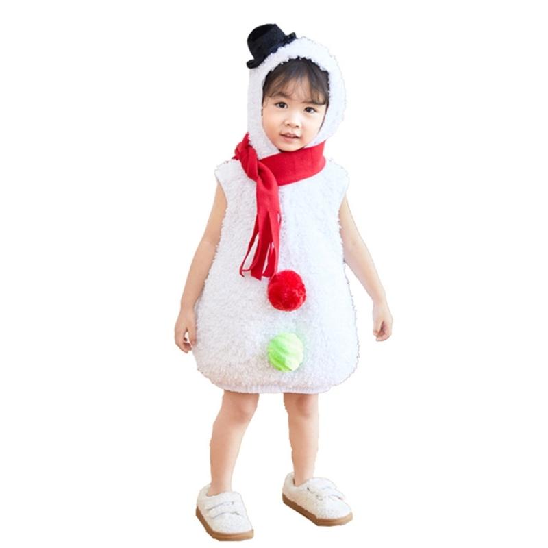 Baby Snow Man Costume Snow Girl Costume, Toddler Christmas Snowman Costume Novelty Fancy Dress Snow Girl Costume
