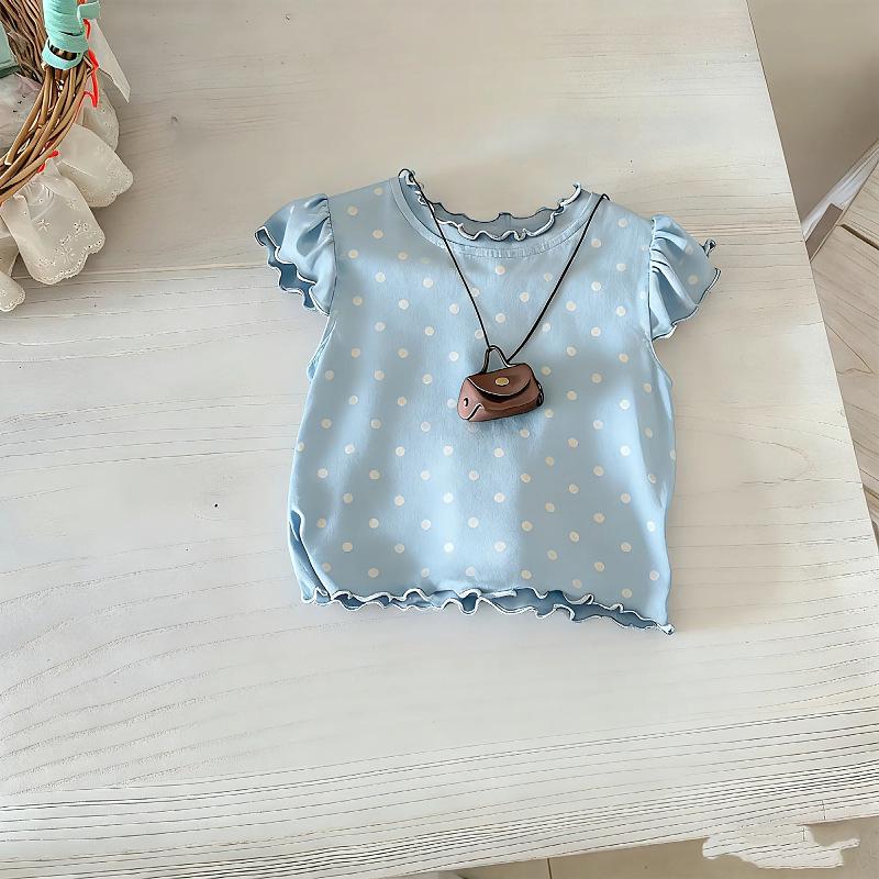 Floral Ruffled Baby Girl T-Shirt and Pants Set - 2026 Summer Collection