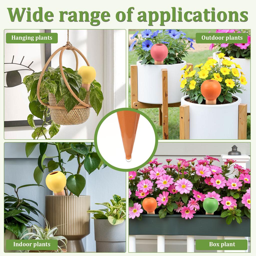 4Pcs Plant Watering Globe 150ml Automatic Watering Spike Flower Pot Self Watering Device Drip Irrigation System Garden Decor