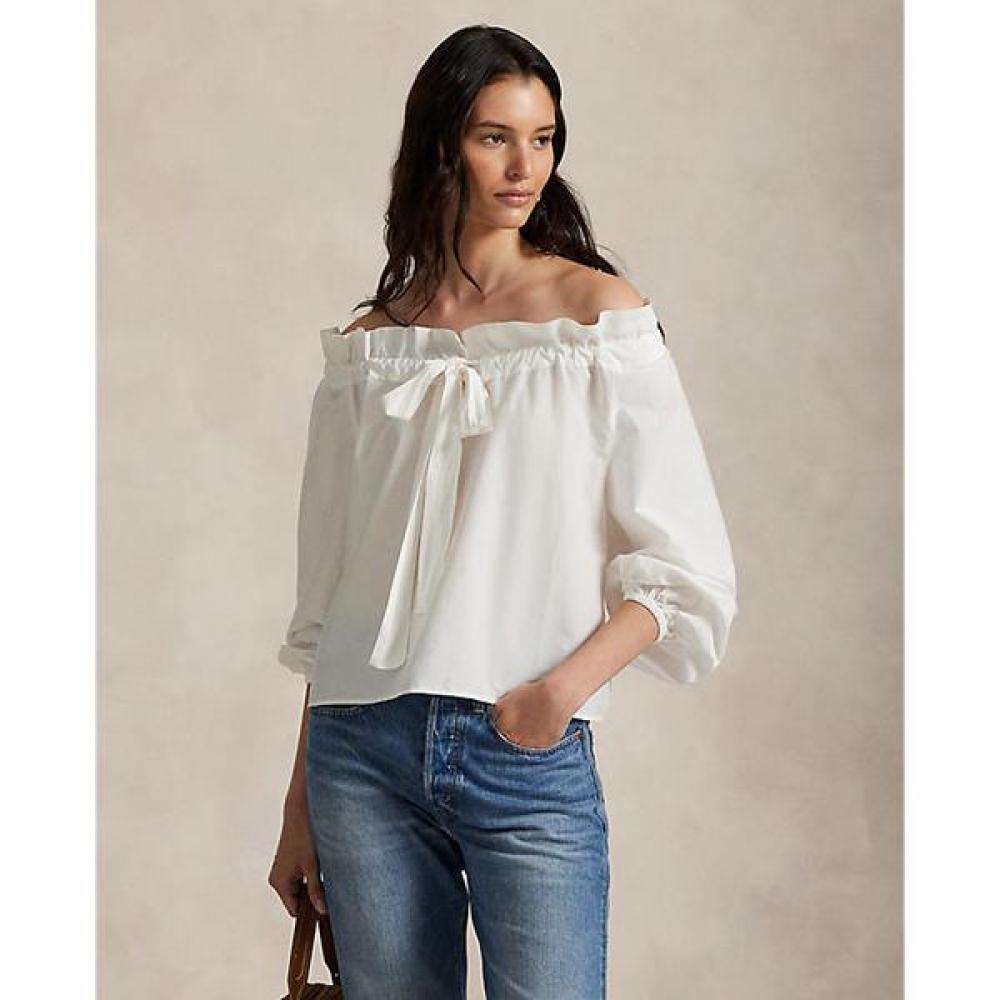 Polo Ralph Lauren Women S Ruffle Collar Cotton Silk blouSe wmpoShtndo20903100 4