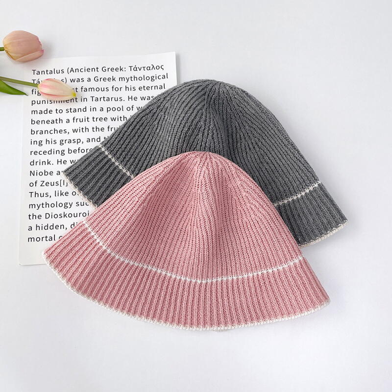 

Women s summer knit double-breasted bucket hat C4792_Ivory