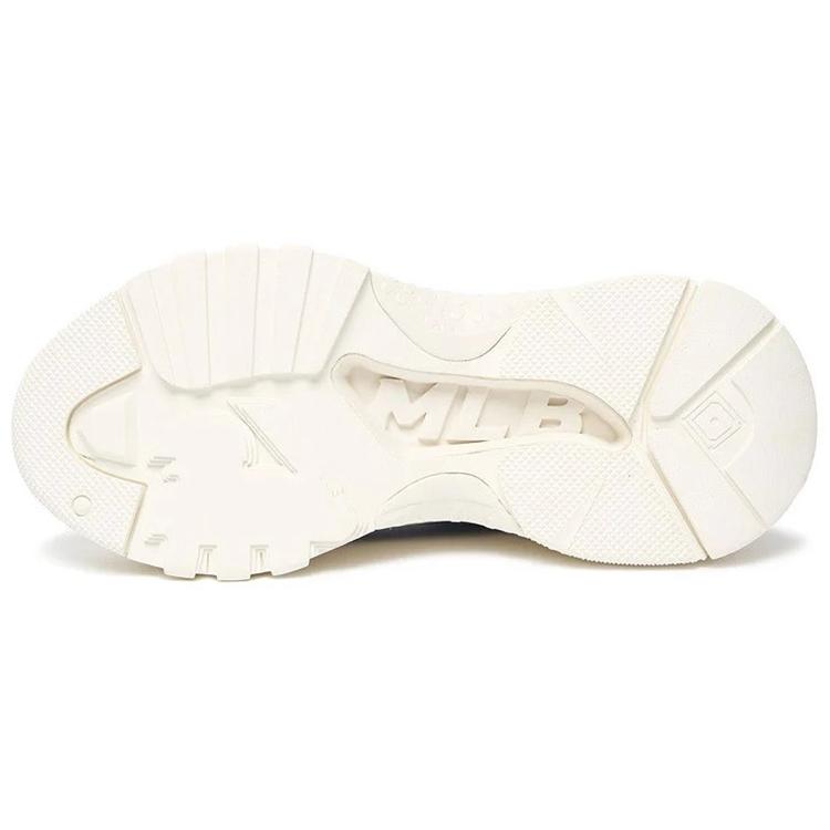 New MLB Chunky High Anti Slip Wear Resistant High Top Canvas Shoes Unisex Blue 3ASHU311N-50BLD