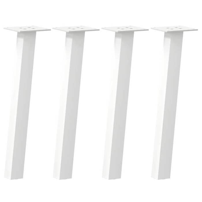 VidaXL Coffee Table Legs 4 Pieces White 42 Cm Steel 4012489