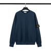 Stone Island Compass Patch Basic Hoodless Sweatshirt Loose Fit Men Women Casual Daily Wear