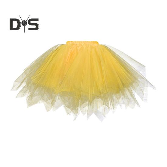 Women Tulle Skirt 50s Tutu Petticoat Elastic Waist Short Ballet Crinoline Petticoat Carnival Costume Underskirt