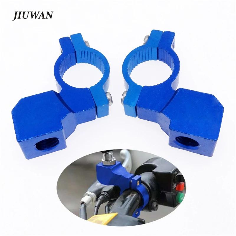 1 Pair 22mm 7/8" Universal Motorcycle Handlebar ATV Rearview Mirror Bracket Mount Adapter CNC Aluminum Holder Clamp Screw Parts