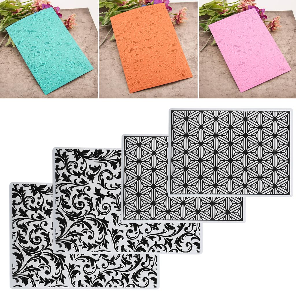 4PCS Plastic Embossing Folders Template  Card Making Scrapbooking Paper Tools