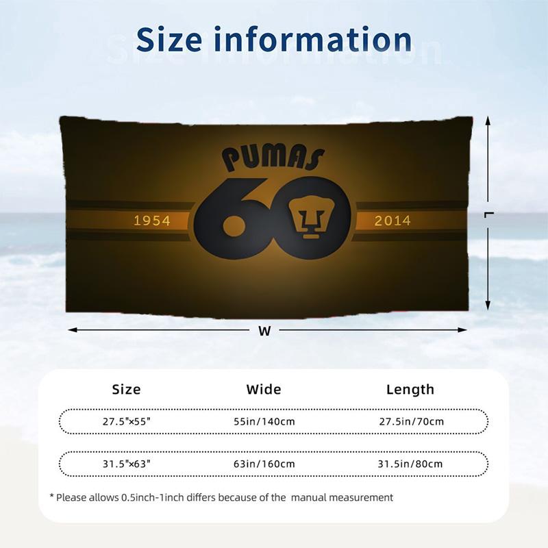 Club universidad nacional pumas Beach towels also serve as bath towels summer essential a musthave for the outdoors the beach and the pool