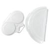 Microwave Eggs Cooker Set with Two-Well Poaching Tray, Lidded Eggs Maker, and Polypropylene Molded Construction for Eggs Dishes