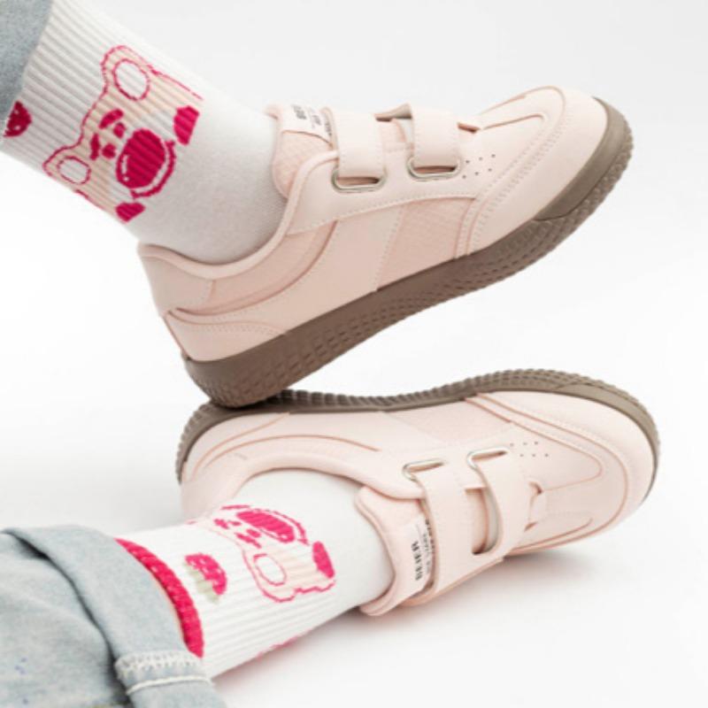 Velcro Thick-soled Women's Shoes All-match White Shoes Leather Panel Shoes Casual Fashion Sports Shoes