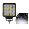 LED Off-Road Lights Square 16-LED Work Lights | 5-in-1 Function | IP67 Waterproof | 12V Aluminium Headlights 2-Pack